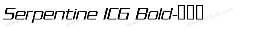 Serpentine ICG Bold字体转换